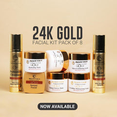 Premium Gold Facial Kit with Free Hyaluronic Serum for All Skin Types