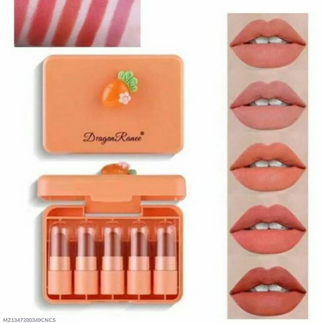 High Pigmented Lipsticks - 5 Pcs Set for Bold and Flawless Coverage