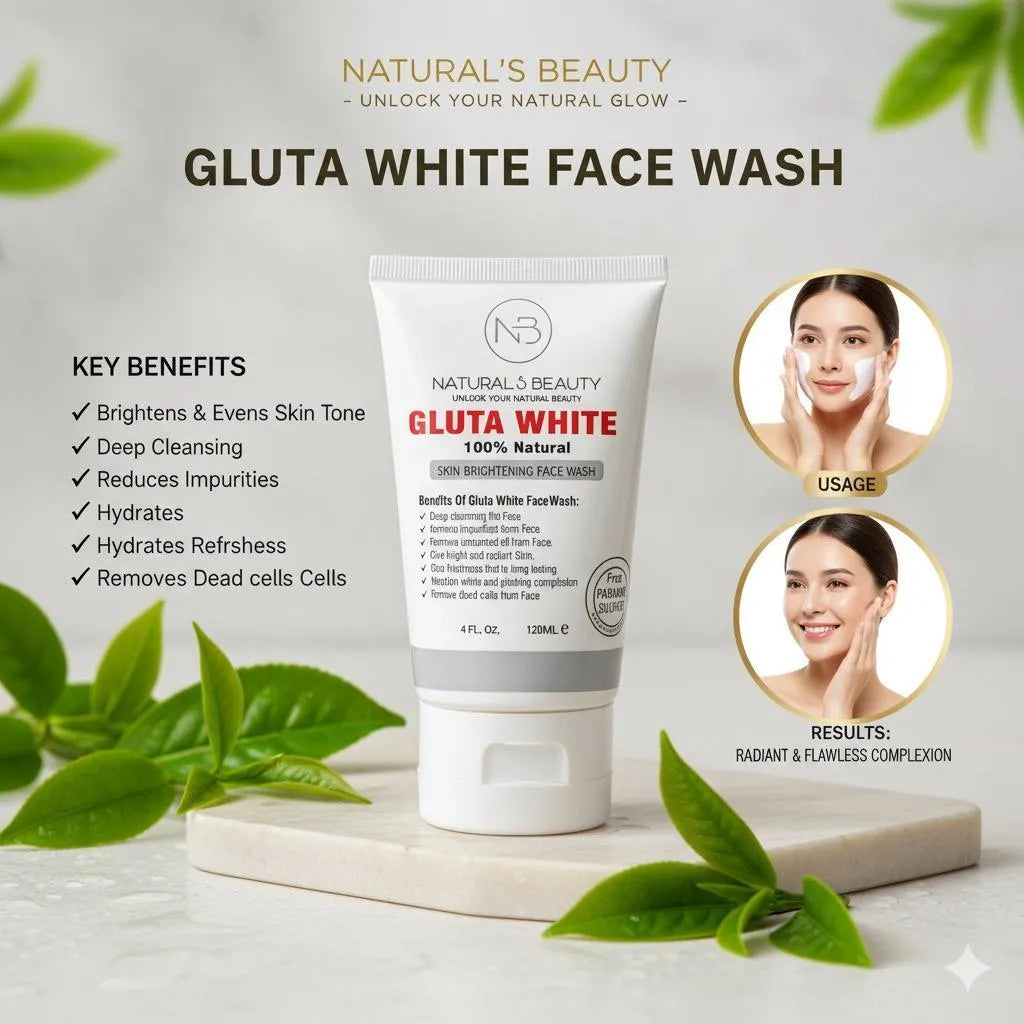 Gluta White Face Wash 100ml Brightening Paraben Free