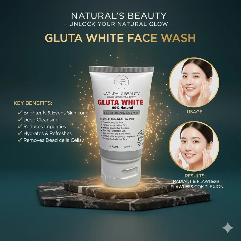 Gluta White Face Wash 100ml Brightening Paraben Free