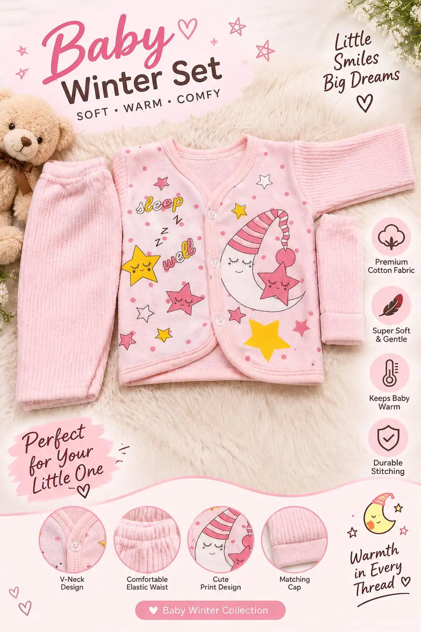 2 Pcs Boy's Fleece Printed Tracksuit
