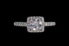 Army Gun Design Silver Plated Zircon Adjustable Ring
