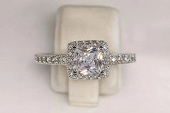 Army Gun Design Silver Plated Zircon Adjustable Ring