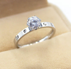 Rose Gold Women's Titanium Steel Drill Ring