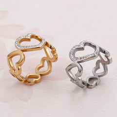 Women's Diamond Ring Golden Daily Wear Jewelry